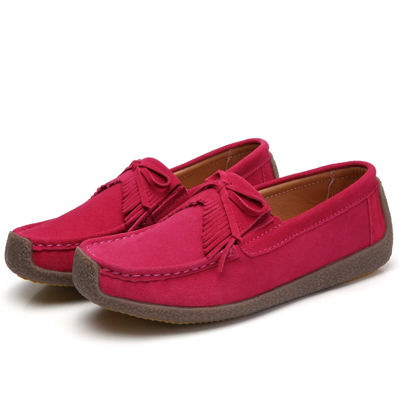 tassel genuine leather shoes women italian fashion vulcanized loafers elegant dress ladies casual flats driving lady moccasins (18)