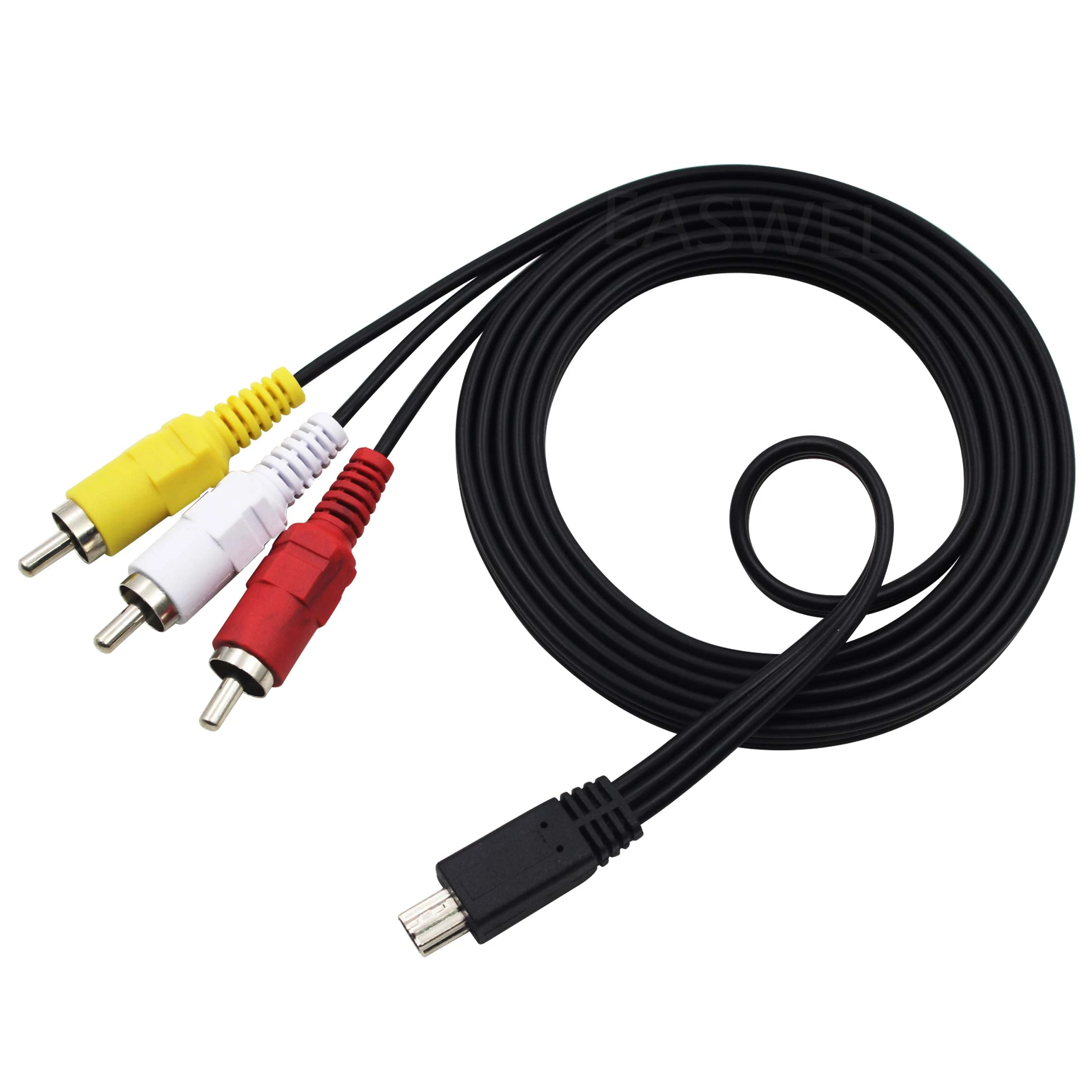 Cable de Audio y vídeo Mini USB a 3 RCA AV para Canon PowerShot A3000 A3100  A3150|Cables de datos| - AliExpress