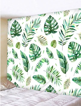 

3D Digital Printed Green Leaves Blanket Ornaments Living Room Decoration Beach Towel 1.5 Meters Width Bedroom Decor T88