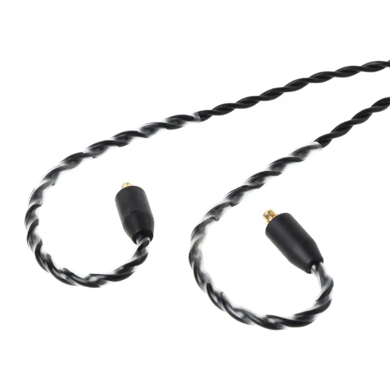 4 Shares MMCX Earphone Upgrade Cable Replacement Single Crystal Plated Headset Wire for Shure SE846/SE535/SE315/SE215 Mic