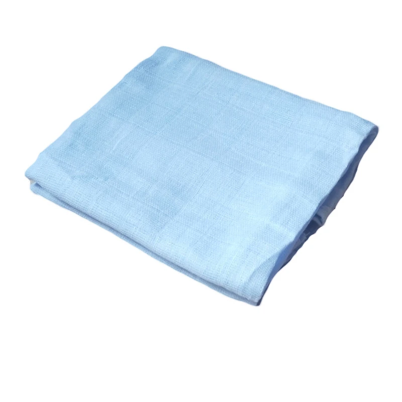 70*70 см детское хлопковое муслиновое одеяло для пеленания новорожденных, Марлевое одеяло, детское банное полотенце - Цвет: Light blue