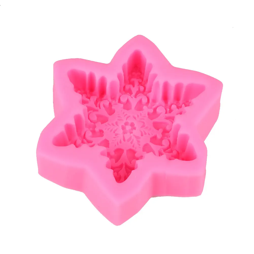 Торт Снежинка разработан шестиугольная звезда Плесень инструмент украшения