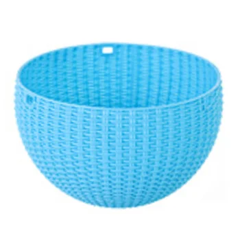 

Hot House Hanging Basket Rattan Plastic Flower Pot Round Garden Hanging Planter for Indoor Outdoor L9 #2