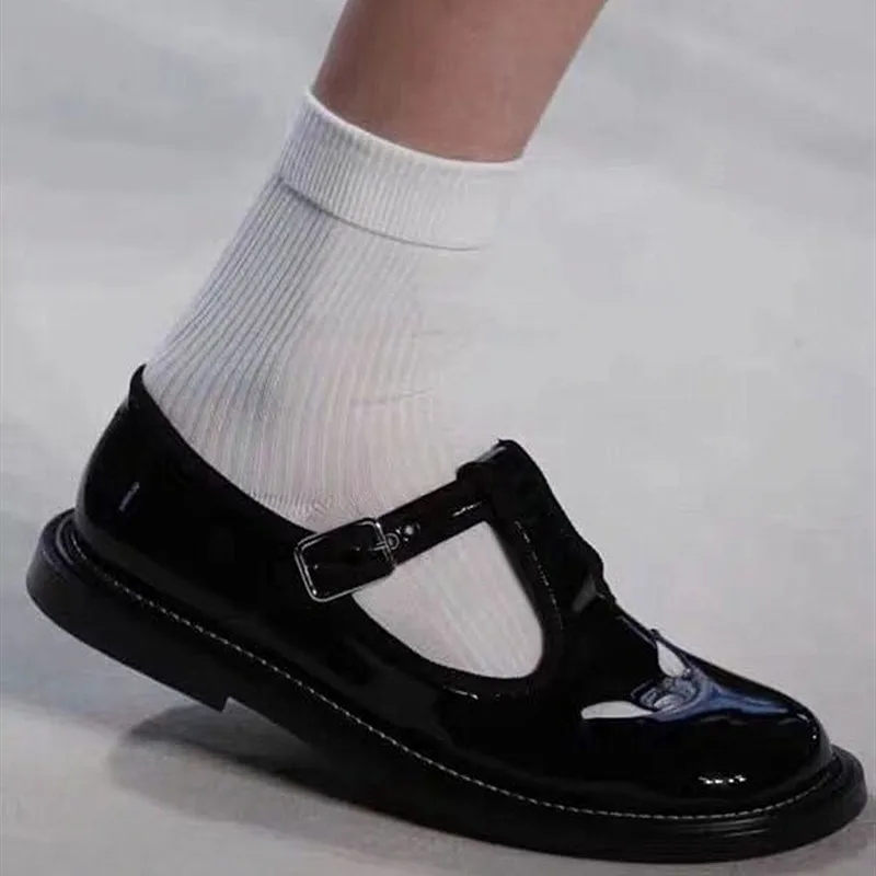 t strap loafers