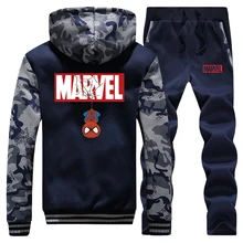 ^#Cheap 2019 Winter New Marvel Spiderman Print Camouflage Sweatshirt Jacket+Pants 2 Piece Sets Mens Fashion Hoodies Cartoon Tracksuit ^#Cheap 2019 Winter New Marvel Spiderman Print Camouflage Sweatshirt Jacket+Pants 2 Piece Sets Mens Fashion Hoodies Cartoon Tracksuit