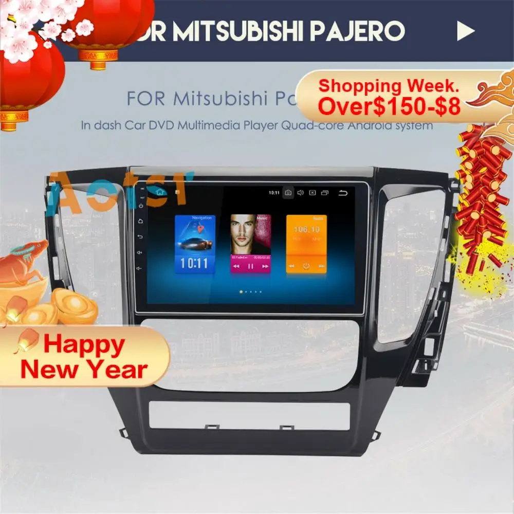Автомобиль 2 Din Android 8 0 GPS для MITSUBISHI PAJERO 2016 2017 2018 Авторадио Навигация головное