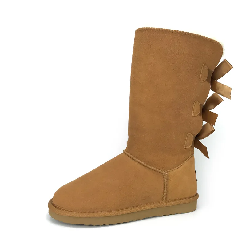 

Women Sheepskin Snow Shoes Brand Winter Boots Genuine Leather Australian Shoes Mujer Botas Ankle Femmes Bottes Australia Boots