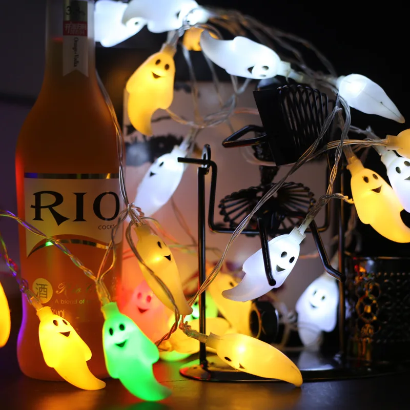 

Halloween Ghost Lighting Chain Ornamental Festoon Lamp LED Shining Soul Modeling String Lights Battery-Ghost Lighting Chain Chri