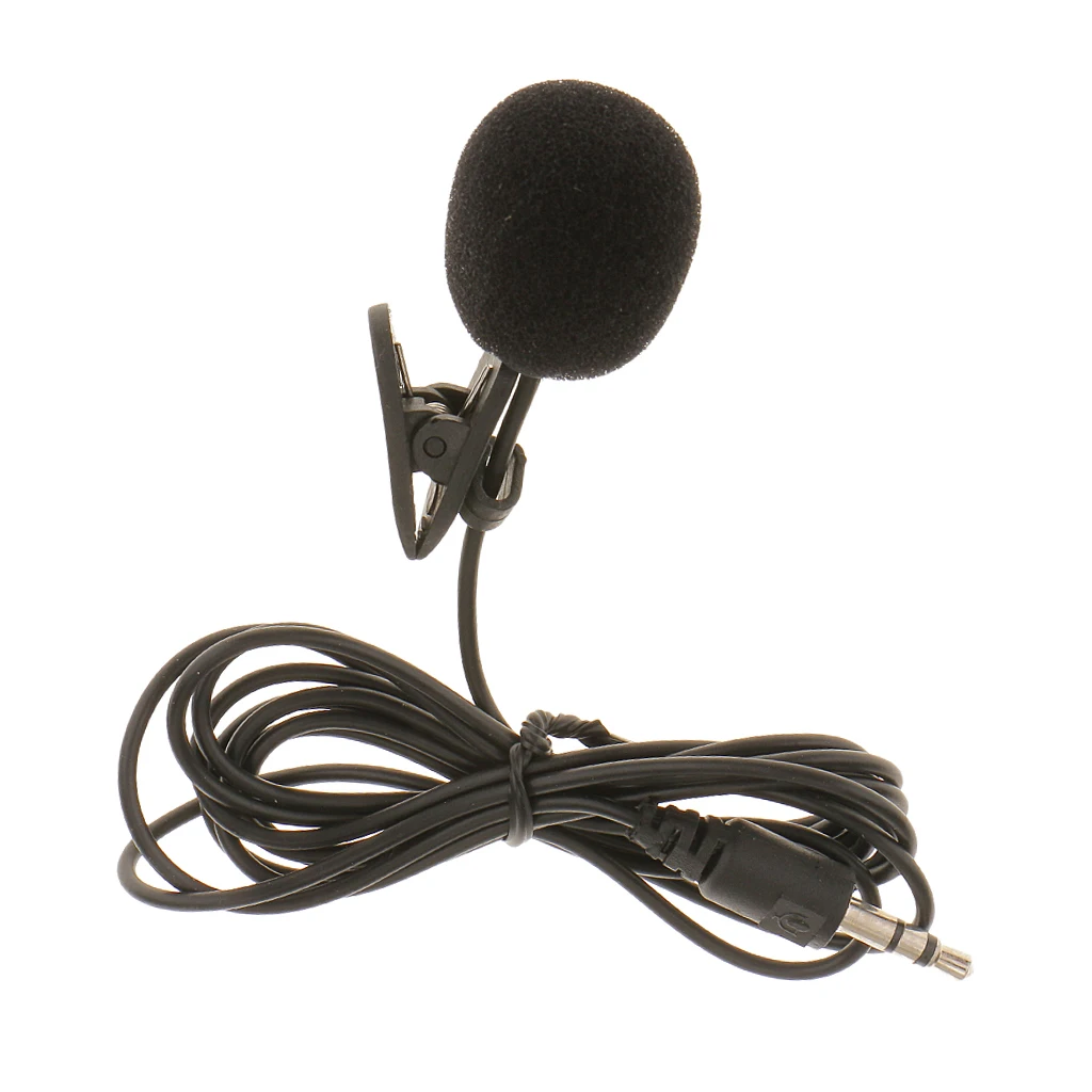 Portable Mini Interview Video Recording Microphone 3.5mm Studio Stereo Condenser Mic with Windproof Foam Cover Universal