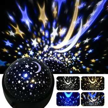 

USB LED Projector Night Light Starry Sky Rotating Projection Light With Lampshade Cool White,Blue,Warm White Moon Light