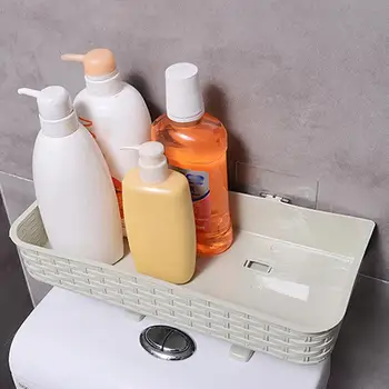 

Toilet Suction Wall Mount Storage Basket Bathroom Shelf Rack Holder Organizer 2019