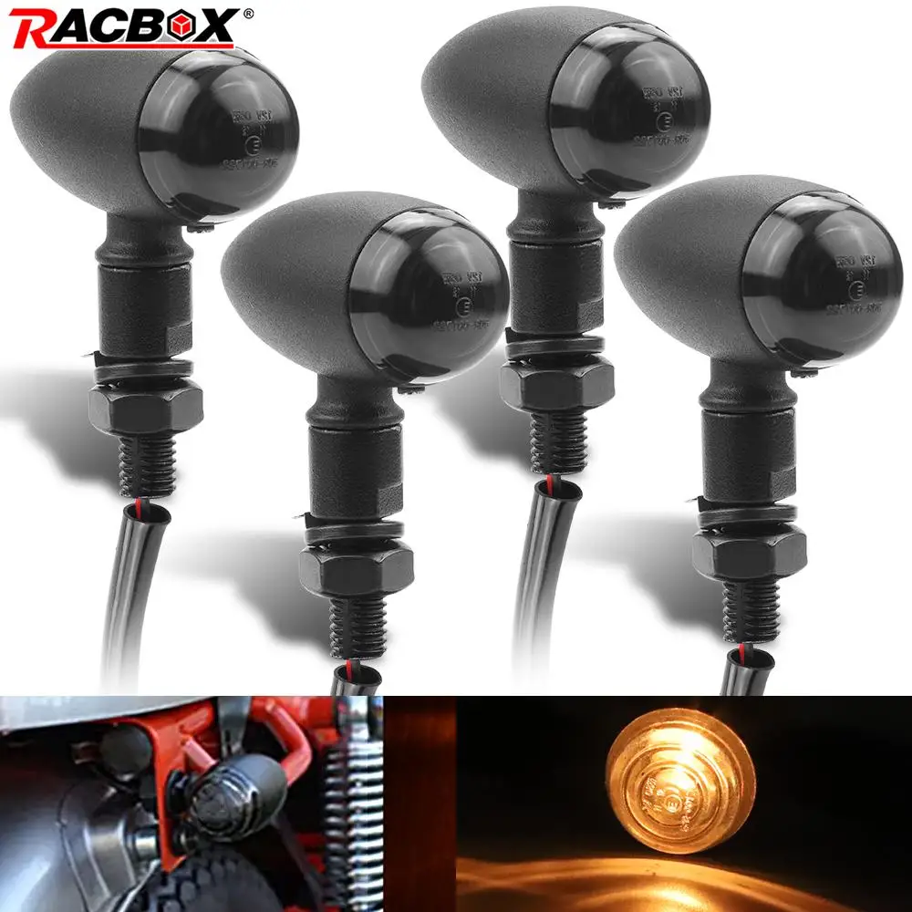 2/4pcs Motorcycle Turn Signals 12V mini Bullet Indicators Light Running Lamp Universal for motorbikes Honda Yamaha Suzuki |