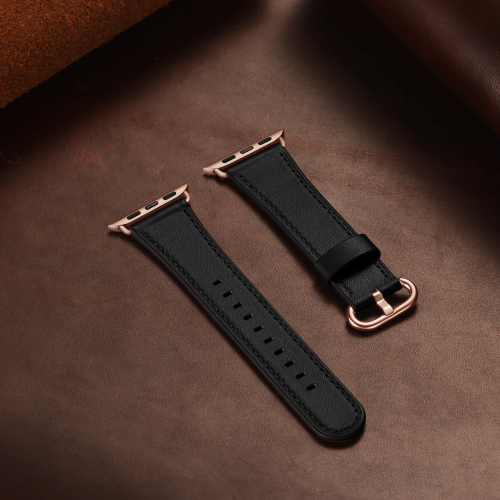 Ремешок из натуральной кожи для apple watch серии 1 2 3 4 5 iwatch 40 мм 44 мм Ремешки для наручных часов 38 мм 42 мм ремешки