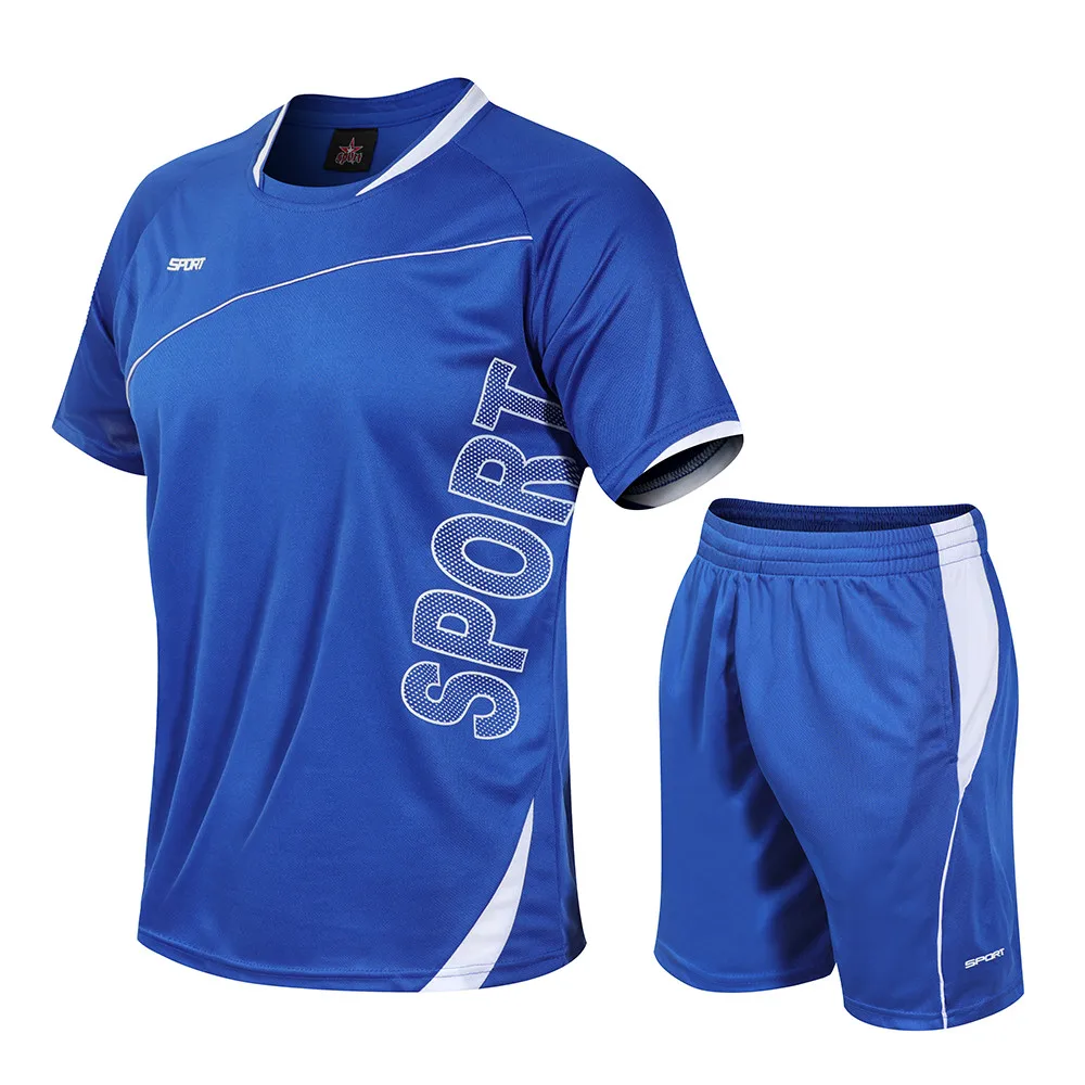 Summer Sport Suit Men's Sets T Shirts+shorts Two Pieces Sets Casual Tracksuit O-Neck Solid Sportswear Sweatsuit Tracksuit Men Summer Sport Suit Men's Sets T Shirts+shorts Two Pieces Sets Casual Tracksuit O-Neck Solid Sportswear Sweatsuit Tracksuit Men