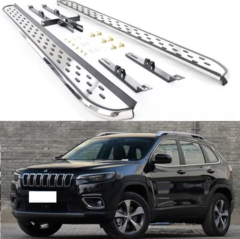 

Aluminum For Jeep Cherokee 2014 2015 2016 2017 2018 2019 running board side step nerf bar pedal good quality