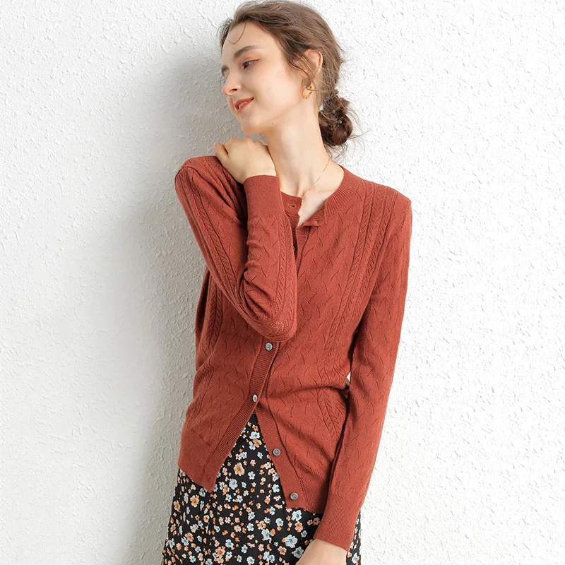 Cashmere Cardigan Women Button O-Neck Sweater Autumn Winter Female Long Sleeve Women's Sweaters Knitted Solid Soft Fashion 2021 |