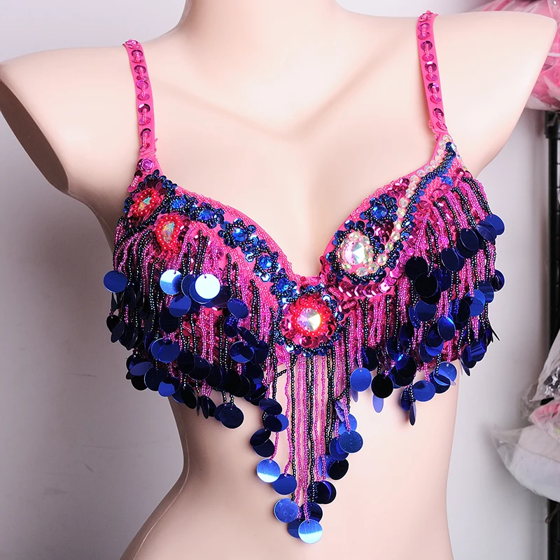 2020 New Women's belly dance set costume belly dancing clothes Sexy Night dance bellydance Carnival Tops Chain BRA Belt WY8610