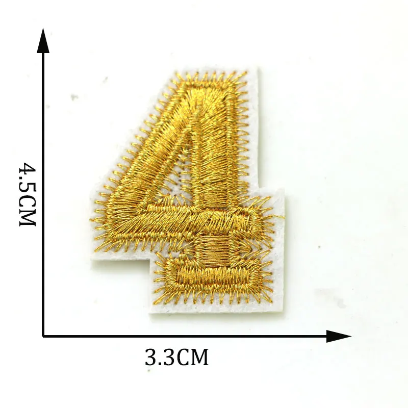 0-9 anzahl GoldenEmbroidery Nähen Eisen Auf Patch Arabischen Digitalen Aufkleber Für Abzeichen Tasche Hut Jeans Jacken Kleidung DIY applique Handwerk – Detail 8