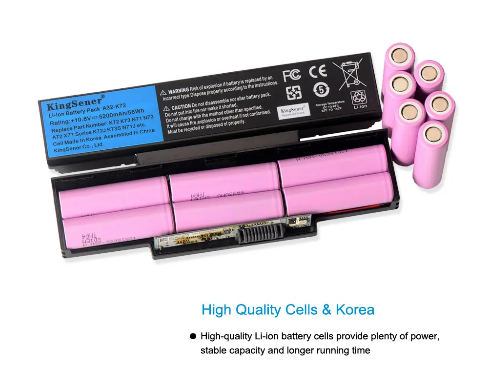 KingSener Coréia Celular A32-K72 A32-N71 Bateria Para