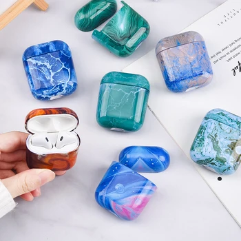 

Luxury Marble For airpods pro case Bluetooth Earphone Cute For Airpod 2 case Cover Headphone Charging Bag for air pods pro cases