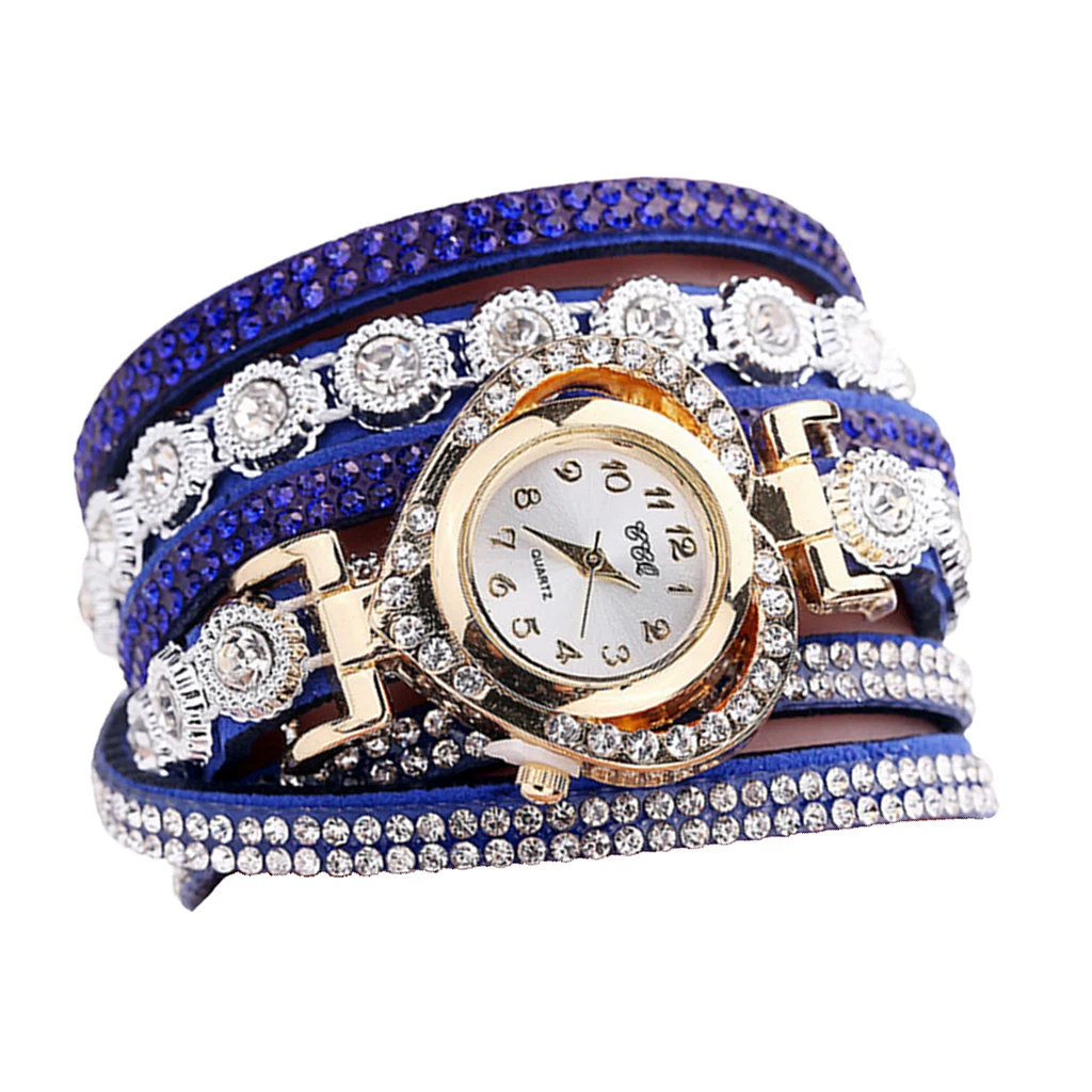 Women Luxury Rhinestone Bracelet Wristwatch Ladies Multilayer Analog Watch Women Luxury Rhinestone Bracelet Wristwatch Ladies Multilayer Analog Watch