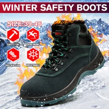 Для мужчин горные альпинистские ботинки для холодной погоды; теплые сапоги с голенищем; Рабочая обувь Пеший Туризм обувь безопасная обувь нескользящие Для мужчин спортивные ботинки