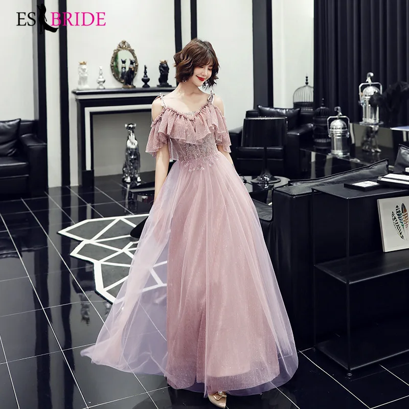 2020 new spring and summer long pink dress | Свадьбы и торжества