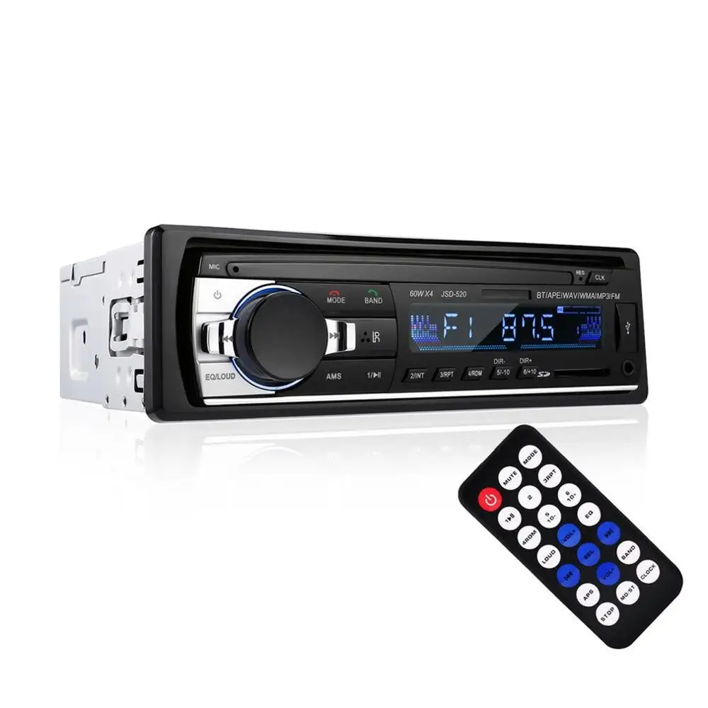 1 DIN Car MP3 Player FM Radio Audio Stereo In Dash Aux Input Receiver USB/TF Port with Remote Control 4X60W