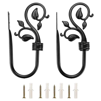 

2 Pcs Metal Decorative Curtain Holdbacks,Wall Mounted Window Drapery Tiebacks for Bedroom,Livingroom,Come with Screws