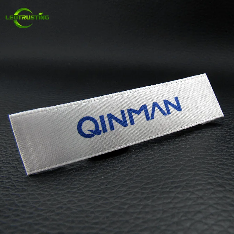 1000 Pcs Aangepaste Kledingstuk Satijn Kleding Etiketten Tags Custom Gedrukt Merk Labels Stof Etiketten Voor Baby Kleding/T-shirts