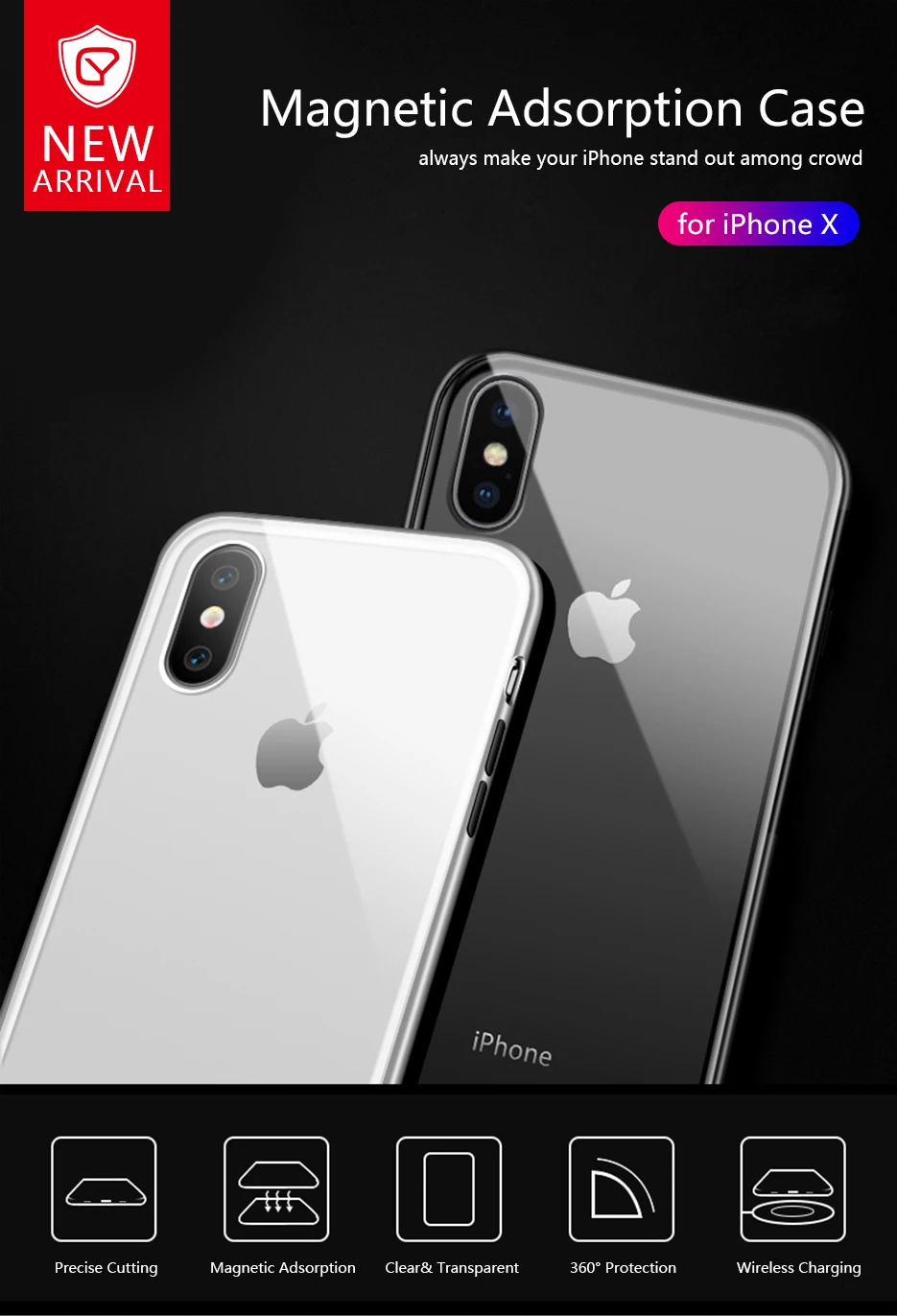 Магнитный чехол для apple Phone