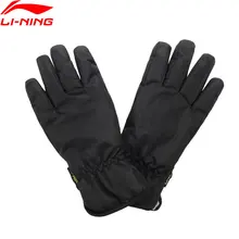 Li-Ning мужские трендовые теплые перчатки для досуга с сенсорным экраном 215/215 Зимние флисовые спортивные перчатки с подкладкой из полиэстера ASGP029 EOND19