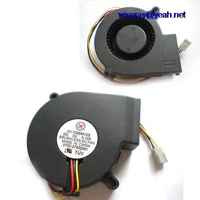 

DHL/EMS 50PCS DC 5V Fans 75mm x 25mm 3 Wires Turbine Brushless Cooling Blower Fan 7525S-A8