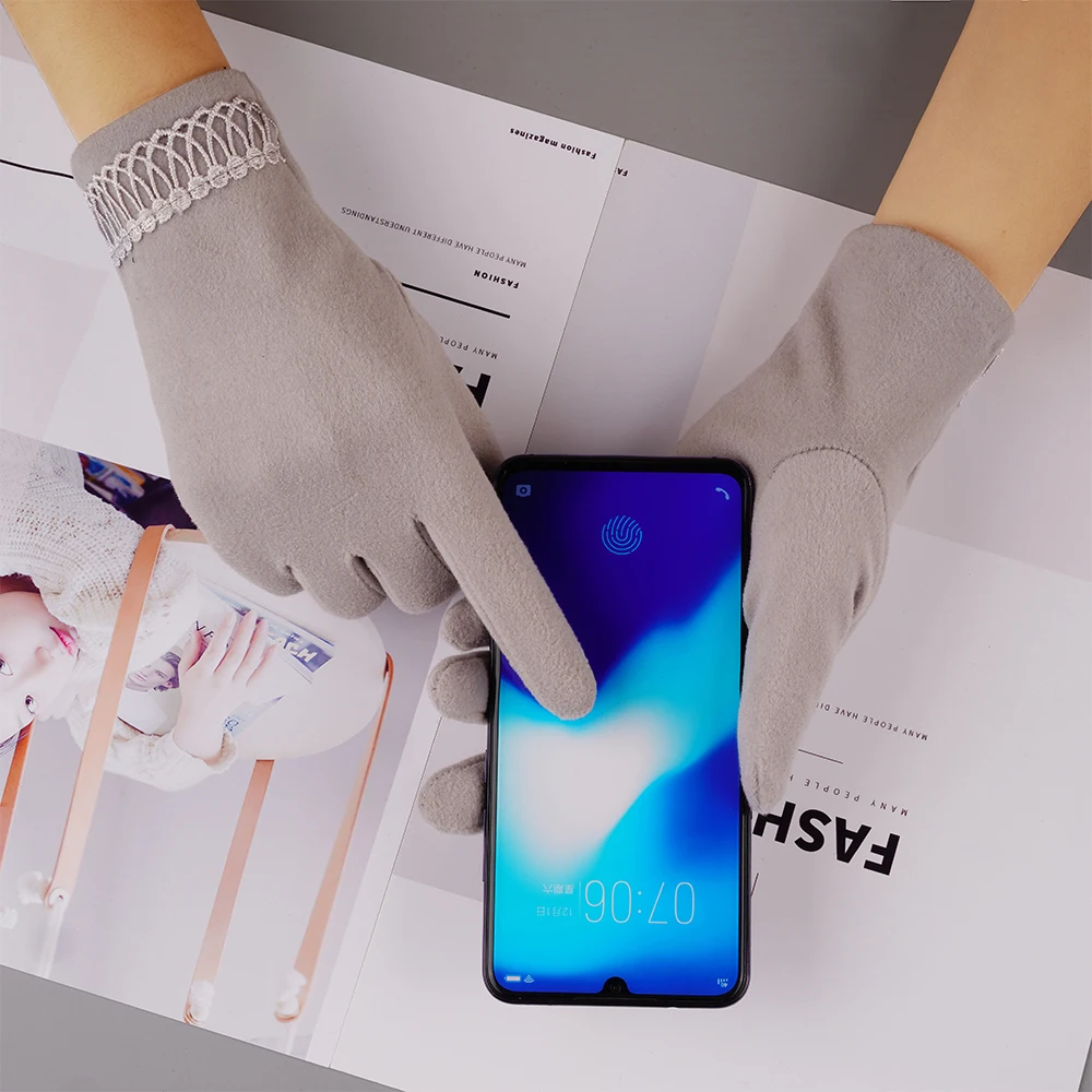 YU XUE QING Women's Thin Gloves Spring Autumn Winter Driving Glove