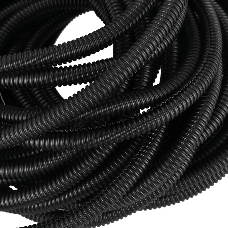 50 Ft Split Wire Loom Conduit Polyethylene Tubing Black Color Sleeve Tube