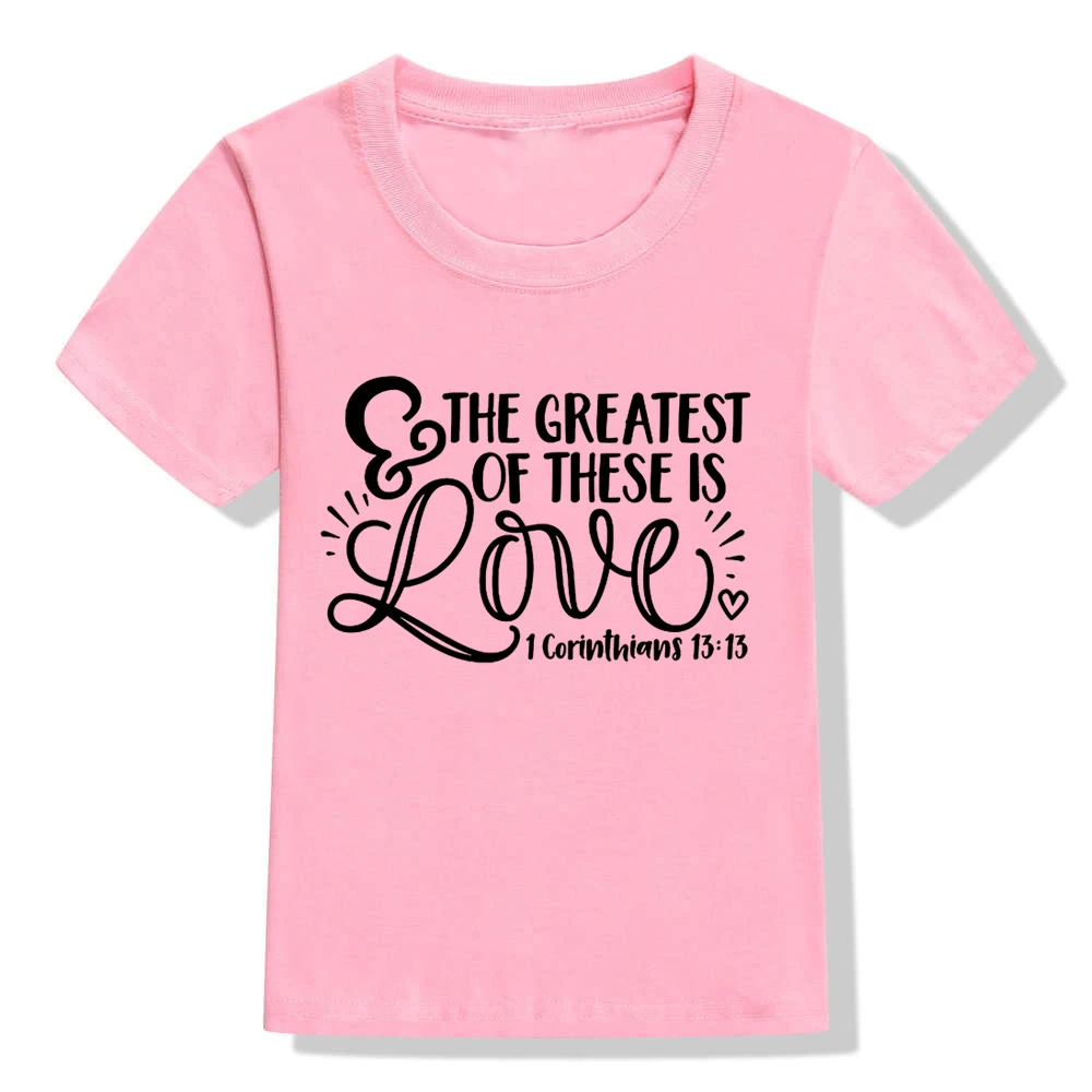 Рубашка с надписью «The Great of This Is Love» Молодежная рубашка рубашки с изображением Иисуса милые рубашки для детей, милые футболки для малышей, Забавные топы для детей