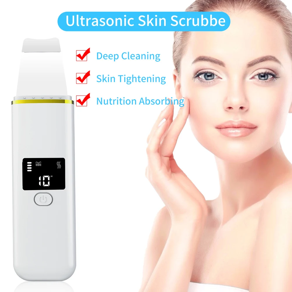 Purificador da Pele Cuidados com o Rosto Dispositivo de Elevação Ultrasonic Limpeza Profunda Importação Recarregável Ems Esfoliante Acne Remoção Cravo Pore Íon 1 Pore Cuidados Com o Rosto Dispositivo de Elevação