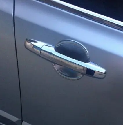 Carbon Fiber Chrome Car Door Handle Cover Decor Trim Styling Accessories For Honda Civic 2006 2007 2008 2009 2010 2011