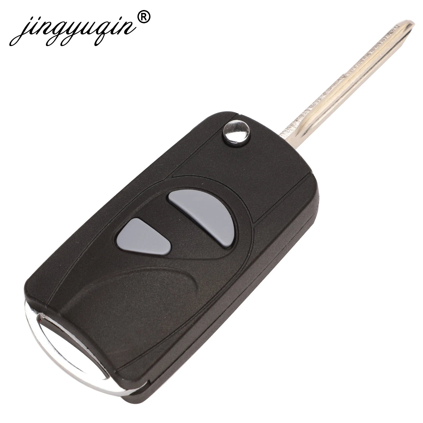 Jingyuqin 10 шт. 2 кнопки модифицированный флип-чехол для ключей Suzuki Wagon R пульт дистанционного управления пустые ключи ABS оболочка