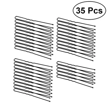

35pcs Women Hair Pins U Shaped Hair Pins Stainless Steel Hair Clips for Buns Updo Hairstyles (Black)