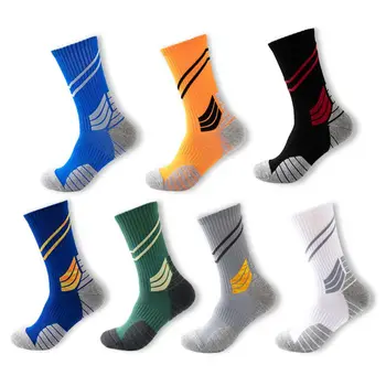 

Men's Striped Slash Trend Socks Sports Socks Sweat-absorbent Non-slip Basketball Socks In The Tube Football Socks