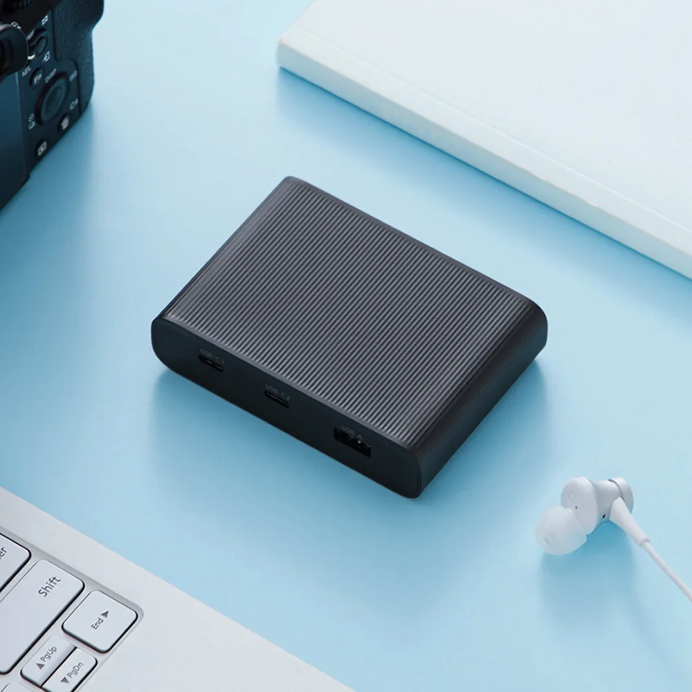 Xiaomi ZMI USB зарядное устройство 65 Вт 3 USB адаптер питания несколько защиты USB-C USB-A зарядное устройство конвертер быстрый выход для ноутбука телефона
