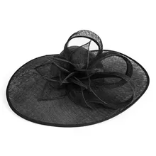 Бейсболка с меховым помпоном для церкви, черная, синяя, элегантная, для вуалетки, для женщин, льняная, свадебная шляпа, цветок, модный головной убор, для девушек, Коктейльные, вечерние, кепки