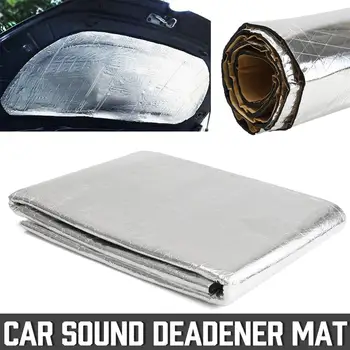 

140x100cmx0.5cm Car Sound Deadener Mat Noise Bonnet Insulation Deadening Hood Engine Firewall Heat Aluminum Foam Sticke