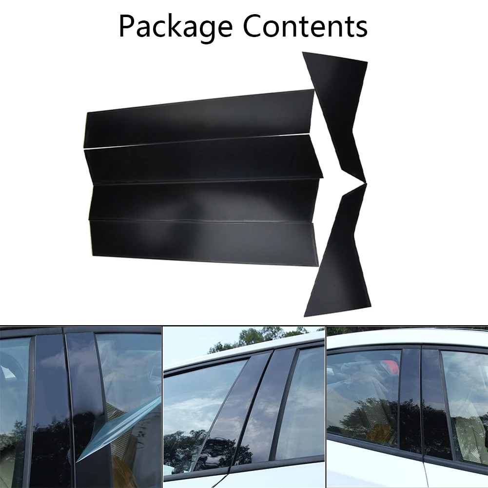 

Window Pillar Posts Trims Black Cover For Honda Civic 2016-2018 Replaces Accessories High Quality Stock 6PCS Set
