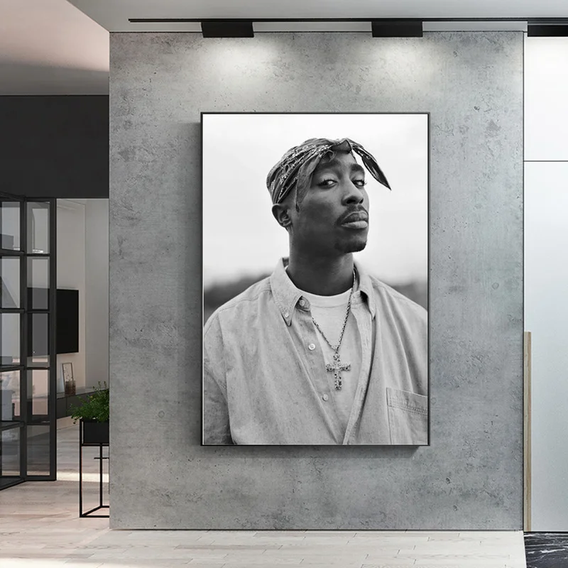 Tupac Shakur 2PAC Холст Картина раппер звезда постер хип хоп художественная живопись