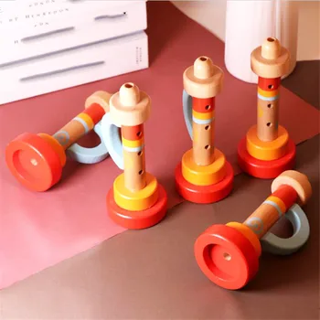 

Cute Trumpet Musical Instrument Montessori Educational Toys Cartoon Pattern Kids Wind Instrument Children Gift
