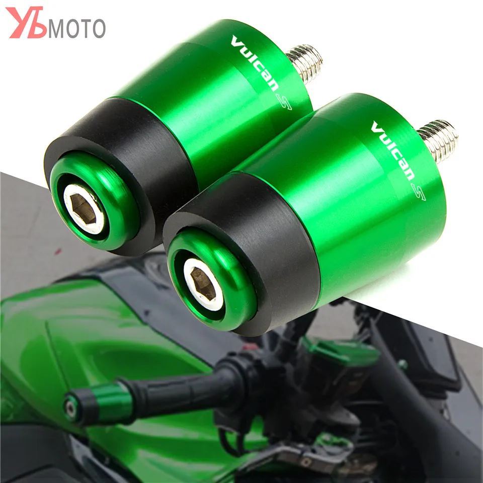 Color : Black Blue DSQ Motorcycle Handle Bar End Handlebar Grips Cap Anti Vibration Silder Plug for KAWASAKI VN650 Vulcan S 650 EN650 2015 2016 2017