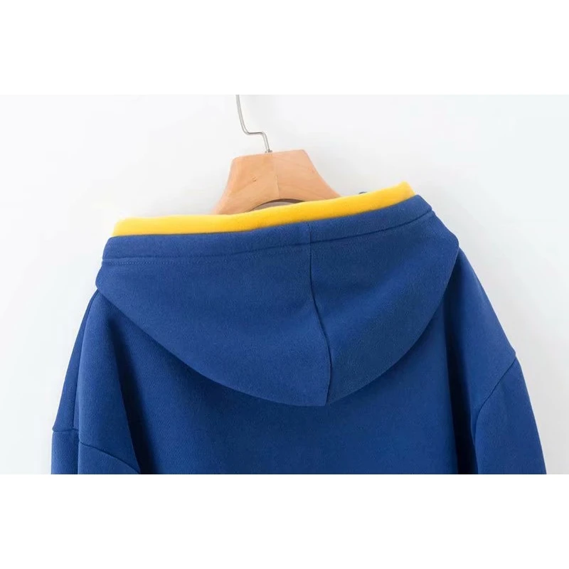 Размера плюс XL-4XL утепленные заниженной линией плеч Для женщин с капюшоном Толстовка с длинным рукавом Свободный Повседневный пуловер Спортивная одежда топы