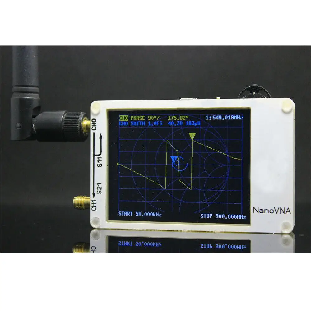 Adeeing 2 8-дюймовый ЖК NanoVNA VNA HF VHF UHF UV Векторный анализатор сети антенный +